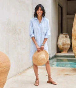 The Daily Drape Sales 26 Stripe Shirtdress