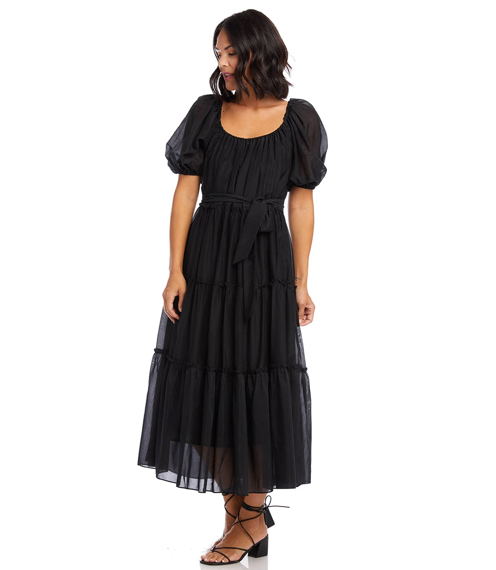 Tiered Poof Sleeve Dress 4 Tiered Poof Sleeve Dress - Image 4