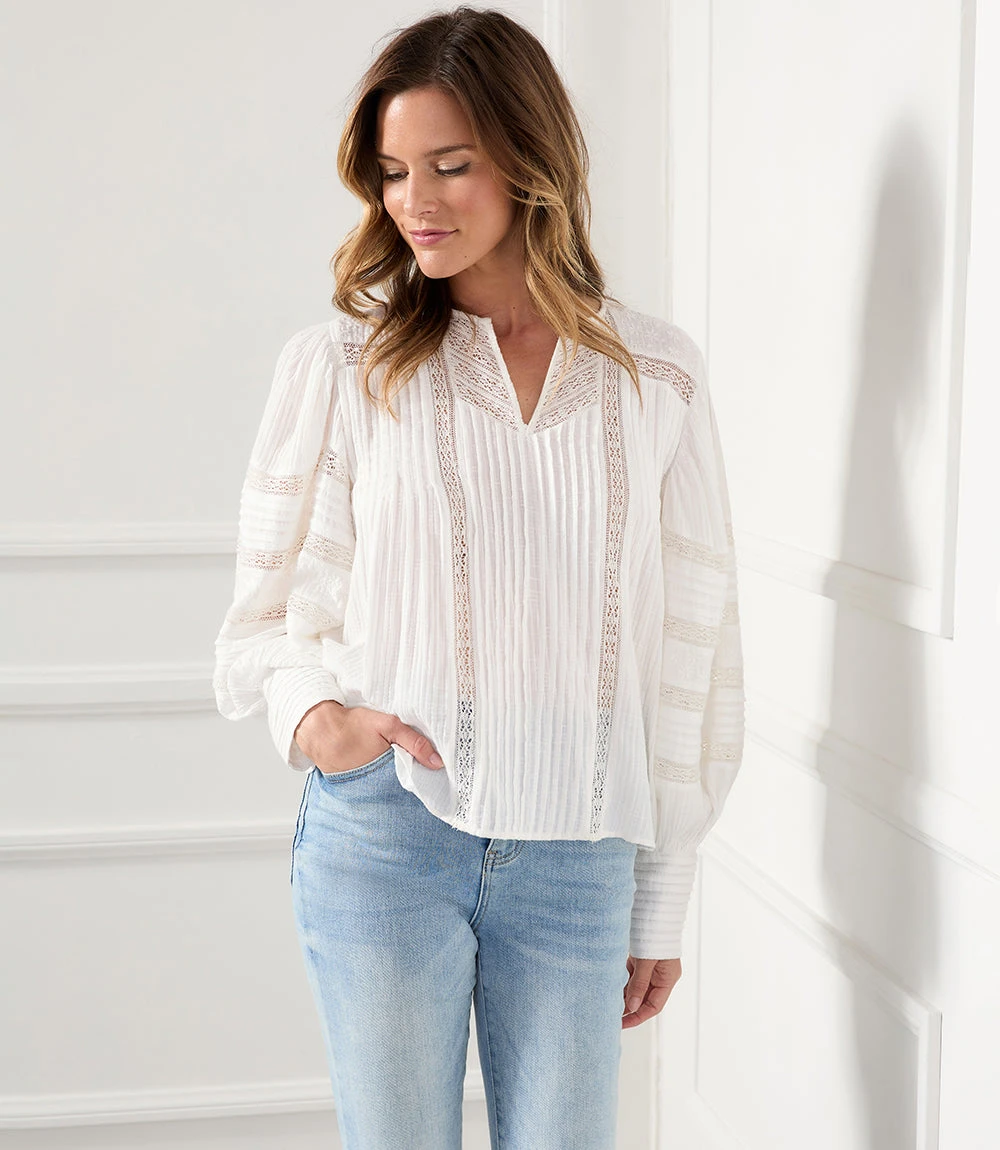 Blouson Sleeve Lace Top 2 Blouson Sleeve Lace Top - Image 2