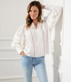 Blouson Sleeve Lace Top 18 Blouson Sleeve Lace Top -The Daily Drape Sales karenkane 2023 spring 1L70171 OWH 006