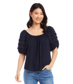 The Daily Drape Sales 7 Pleat Sleeve Top