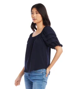 Pleat Sleeve Top -The Daily Drape Sales karenkane 2023 summer 2L09607 NAV 003