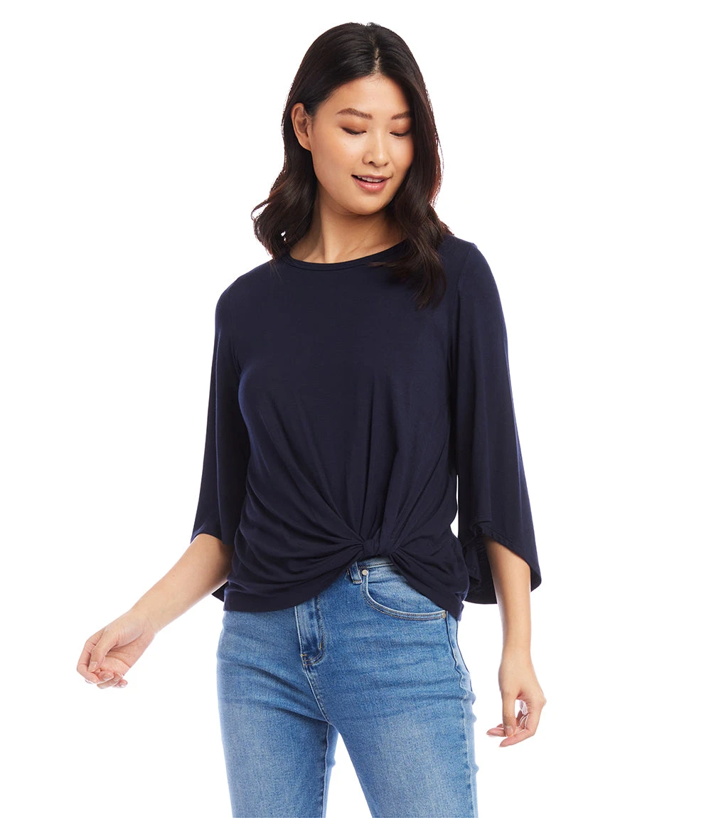 Petite Size Flare Sleeve Pick Up Top 1 Petite Size Flare Sleeve Pick Up Top