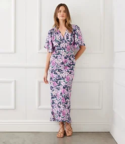 Flutter Sleeve Dress -The Daily Drape Sales karenkane 2023 summer 2L18621 FLO 008