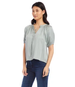 Petite Size Peasant Top -The Daily Drape Sales karenkane 2023 summer 2L54196P SAG 003