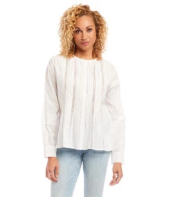 Lace Inset Top -The Daily Drape Sales karenkane 2023 summer 2L70184 OWH 005