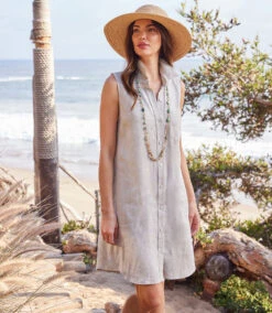 Sleeveless Shirtdress