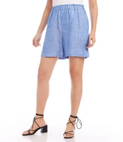 Linen Shorts 7 Linen Shorts -The Daily Drape Sales karenkane 2L20520 BLU 004