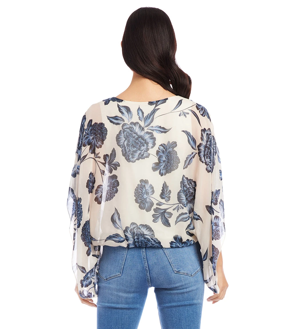 Petite Size Blouson Scarf Top 2 Petite Size Blouson Scarf Top - Image 2