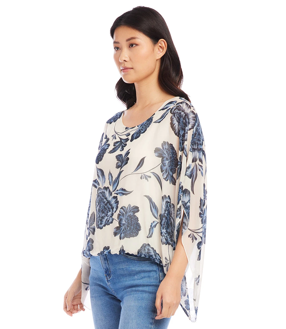 Petite Size Blouson Scarf Top 3 Petite Size Blouson Scarf Top - Image 3