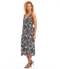 Side Slit Midi Dress -The Daily Drape Sales karenkane 2L61504 PRT 004