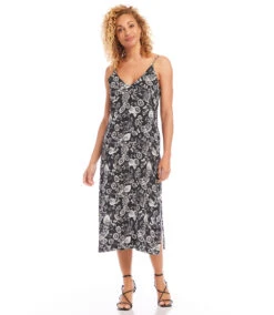 Side Slit Midi Dress -The Daily Drape Sales karenkane 2L61504 PRT 005