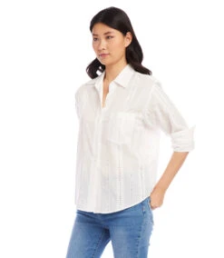 Eyelet Shirt -The Daily Drape Sales karenkane 2L75554 OWH 004