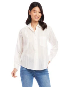 Eyelet Shirt -The Daily Drape Sales karenkane 2L75554 OWH 005